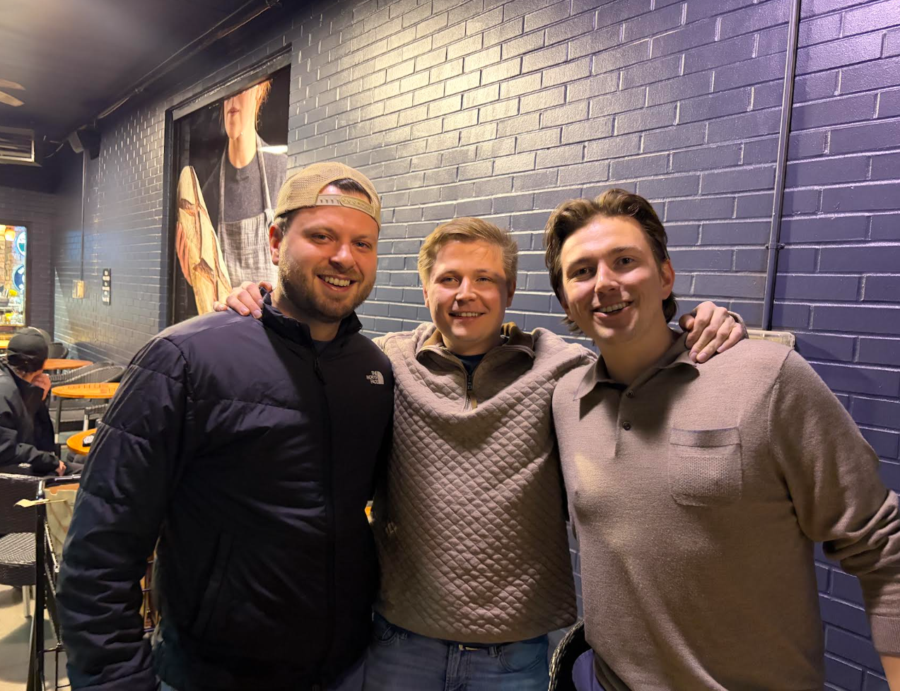 Jacob with friends on a night out