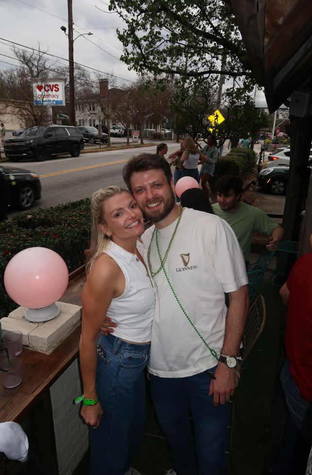 Allison and Jacob celebrating St. Patrick's Day in Atlanta